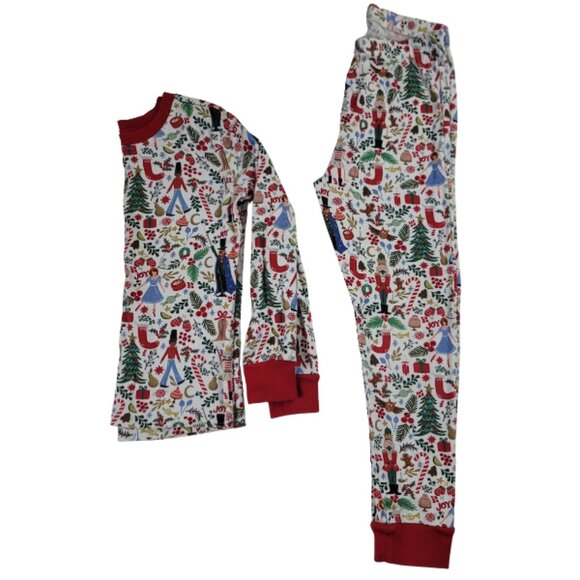 Pottery Barn Kids Rifle Paper Co. Nutcracker Pajamas Set Size 6 Organic Cotton - Picture 1 of 8